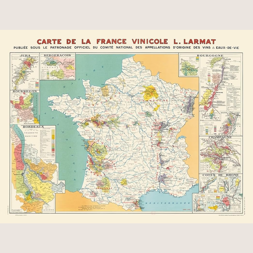 Carte de la France vinicole
