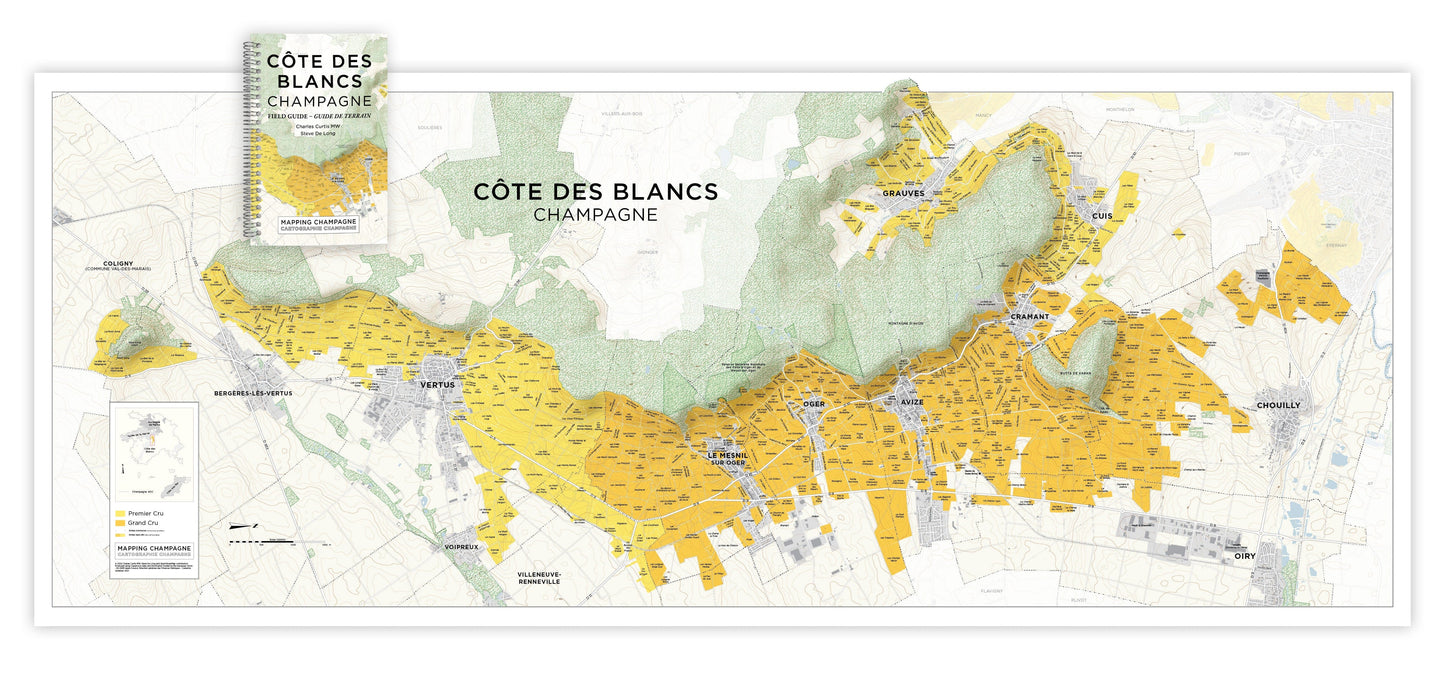 Côte des Blancs Carte