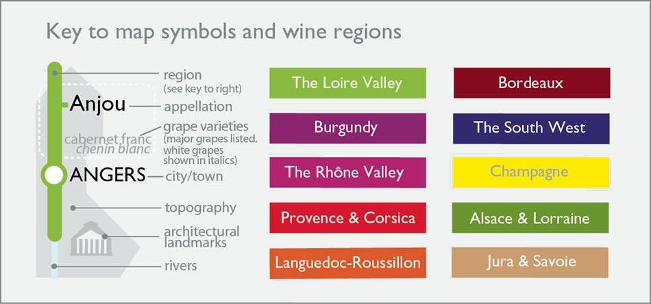 Metro wine map of France