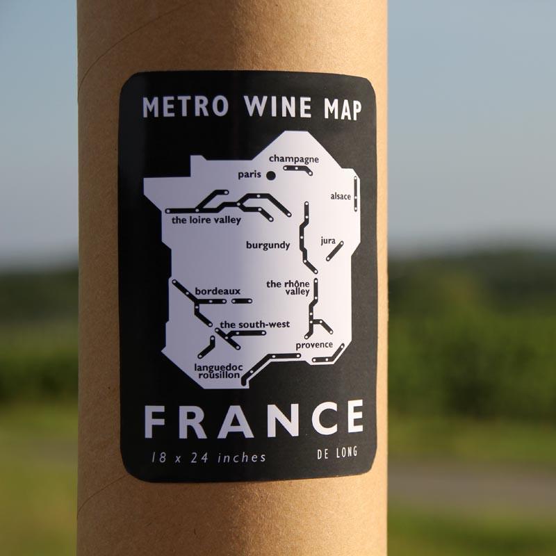 Metro wine map of France