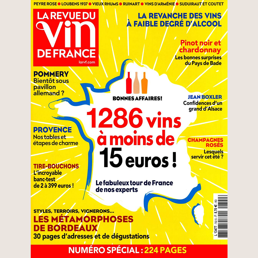 La Revue du Vin de France N702: 1286 vins à moins de 15 euros!