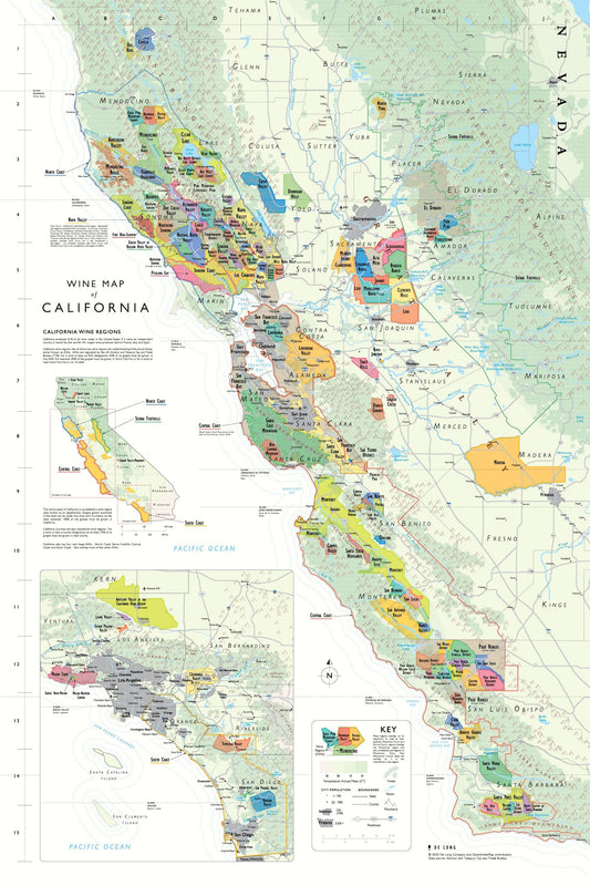 Wine map of California