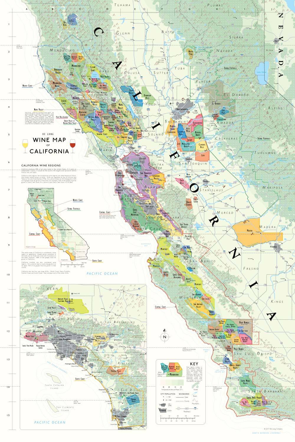 Wine maps of the world