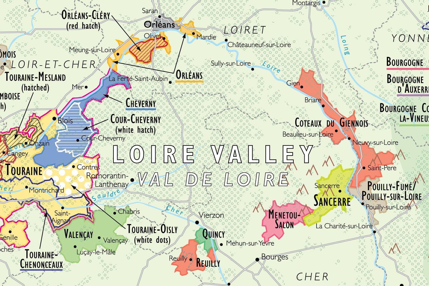 Wine map of France