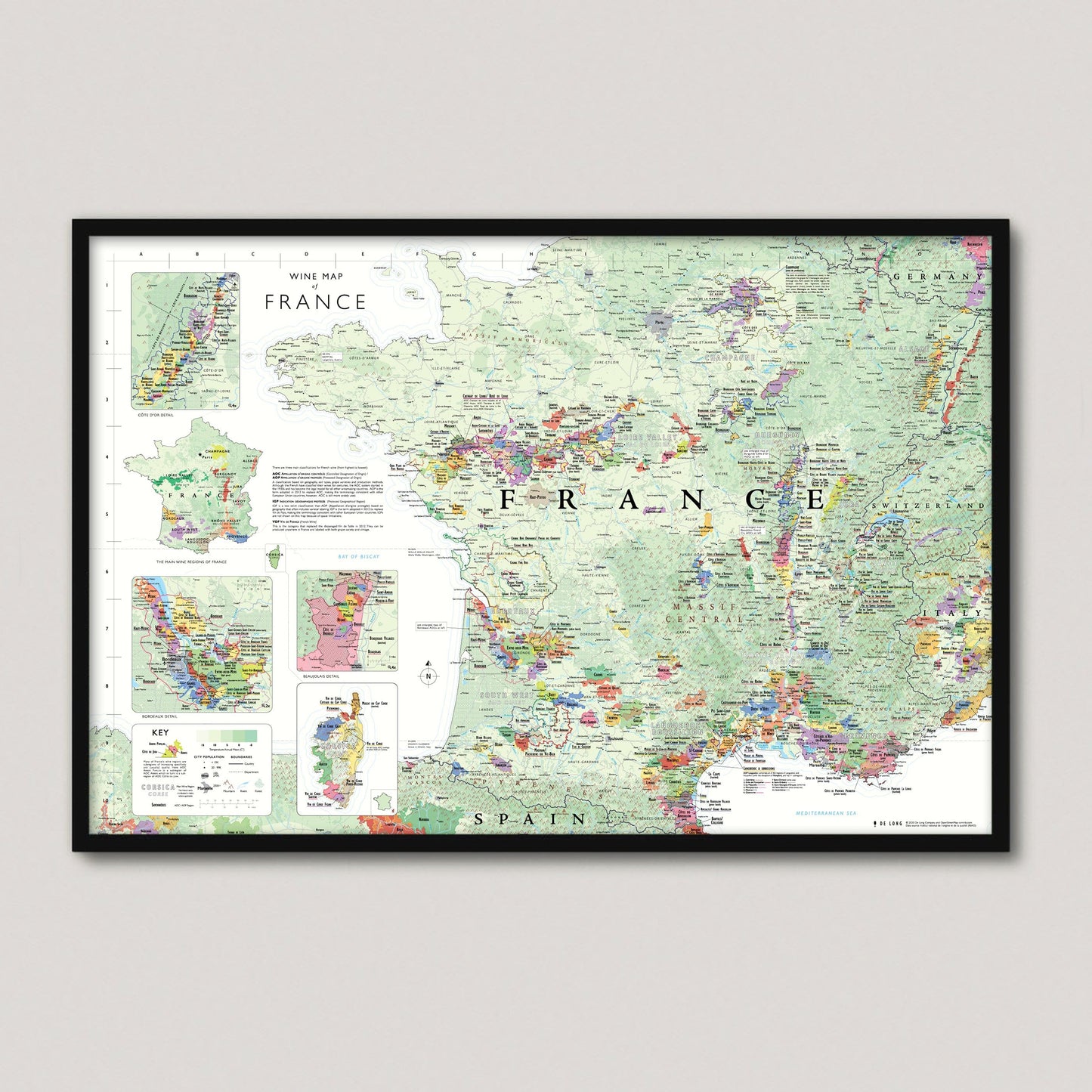 Wine map of France