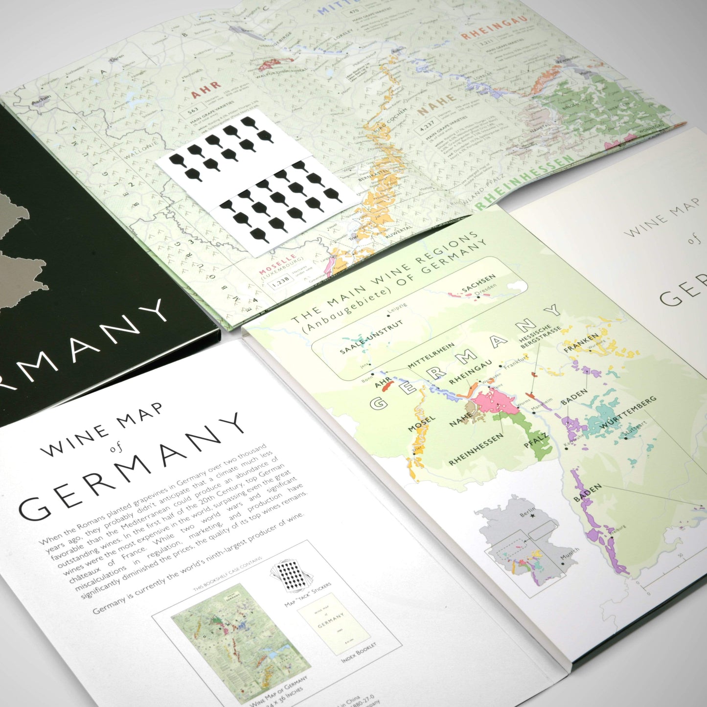 Carte des vins d'Allemagne, format coffret