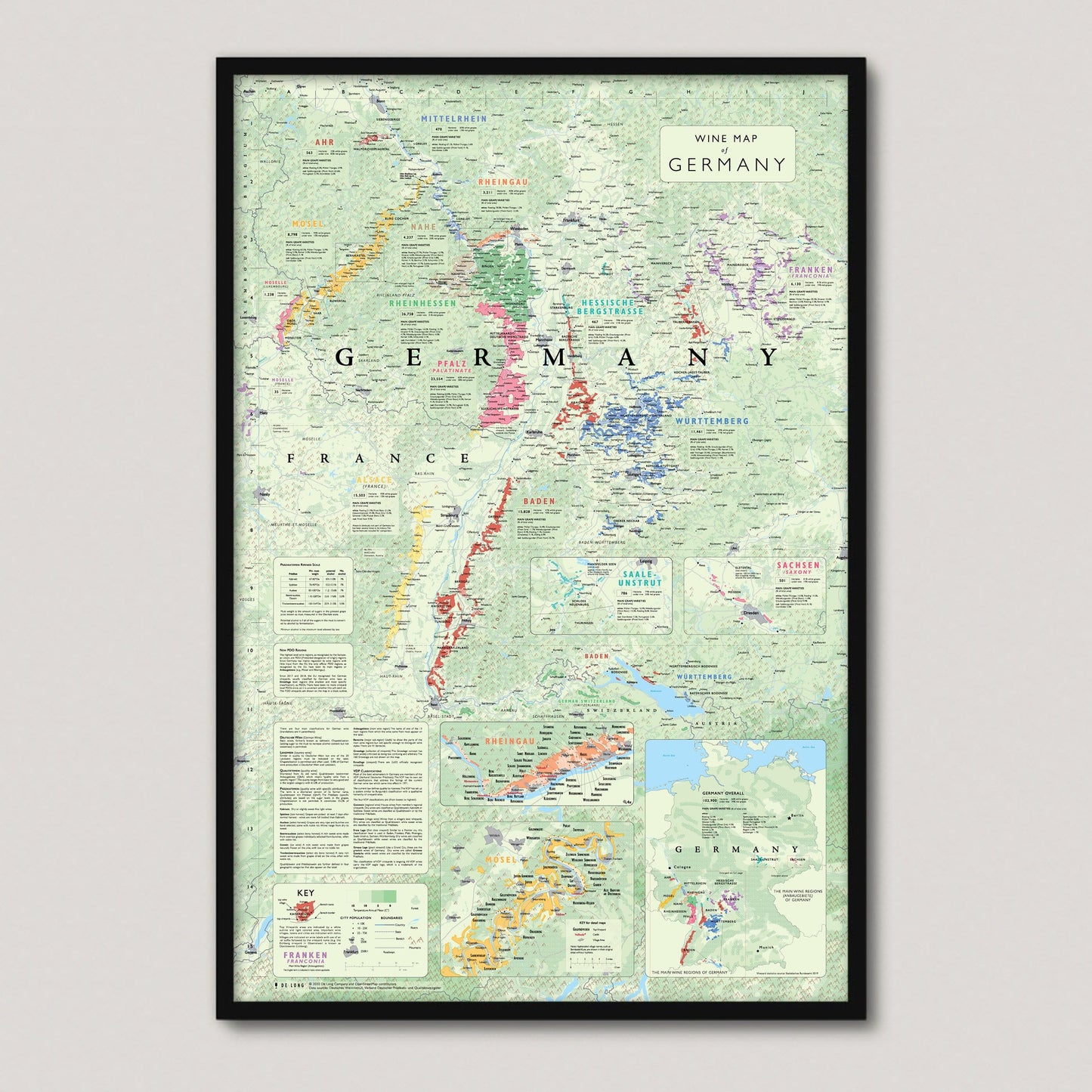 Carte des vins d'Allemagne