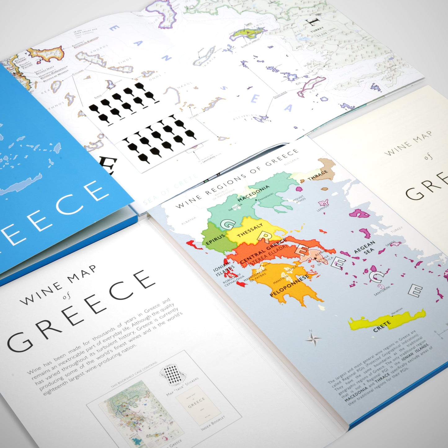 Wine maps of Greece, bookshelf edition