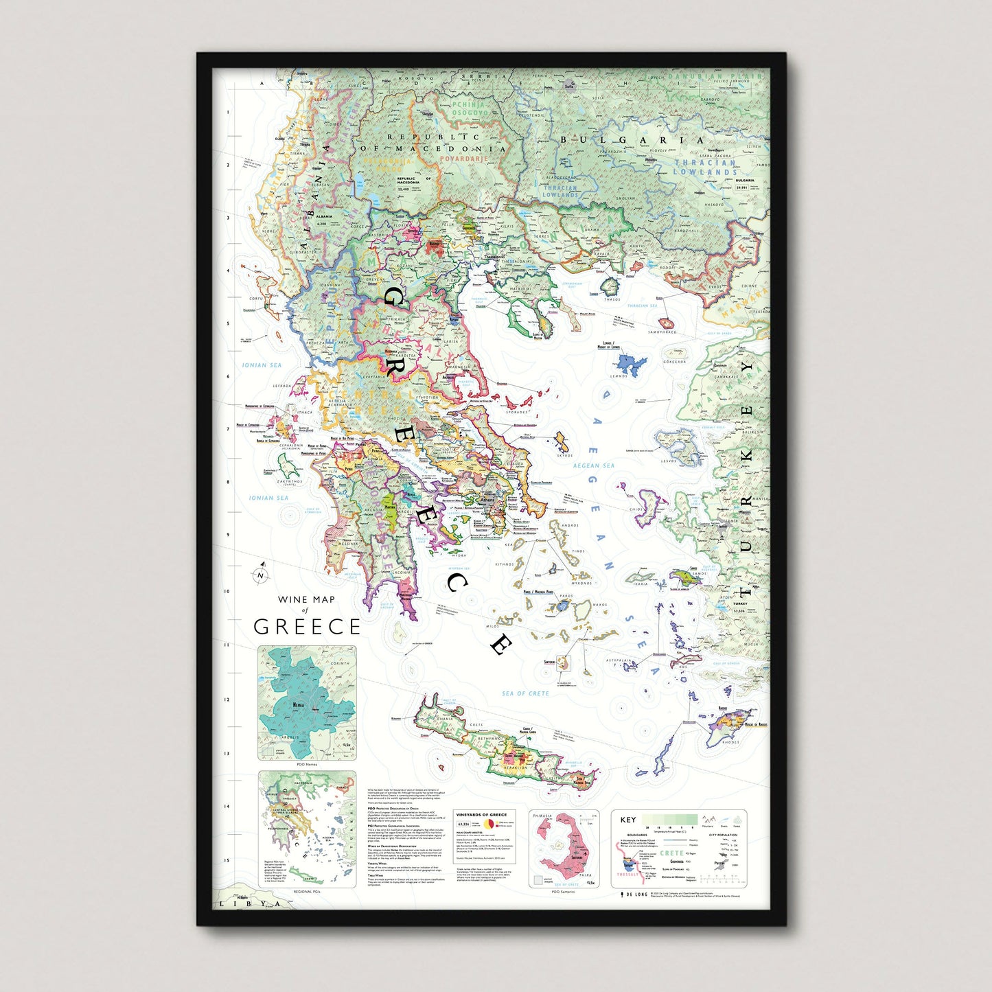 Carte des vins de Grèce