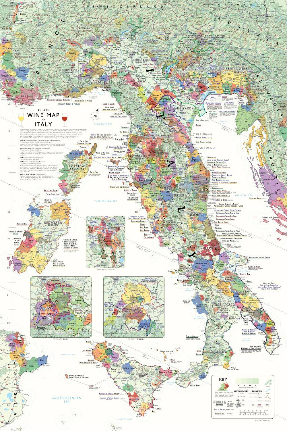 Wine maps of the world