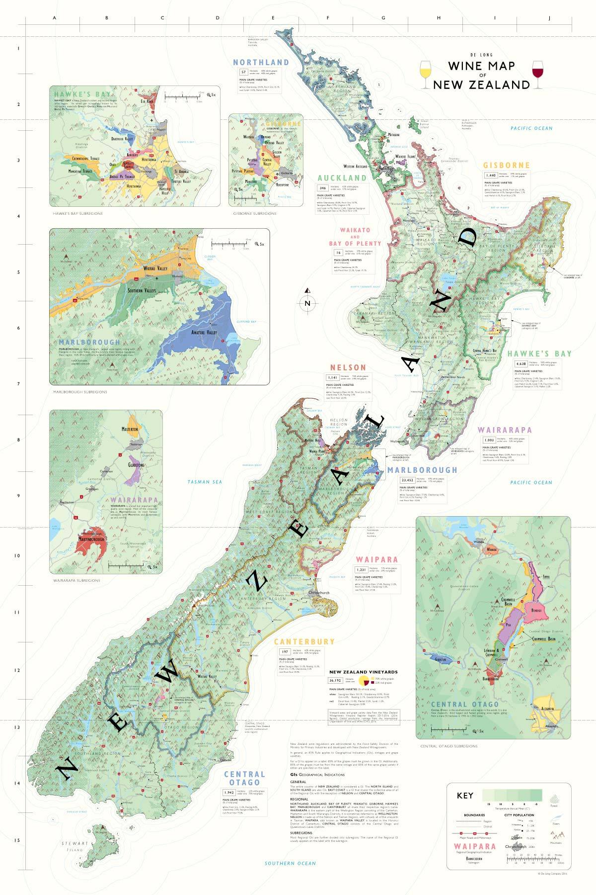 Wine maps of the world