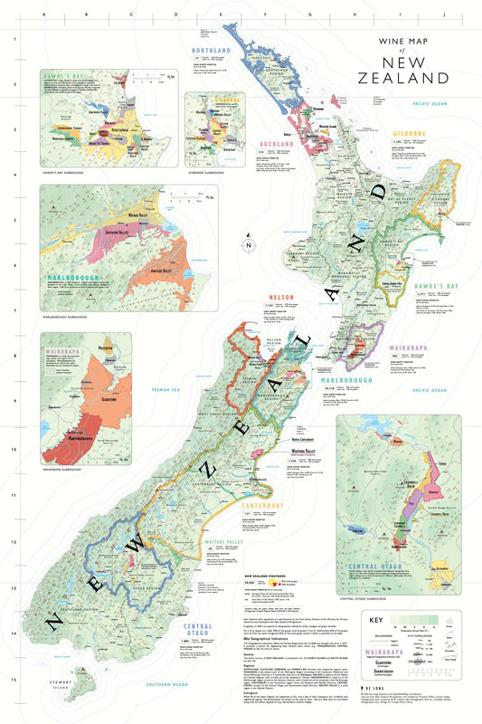 Wine map of New Zealand