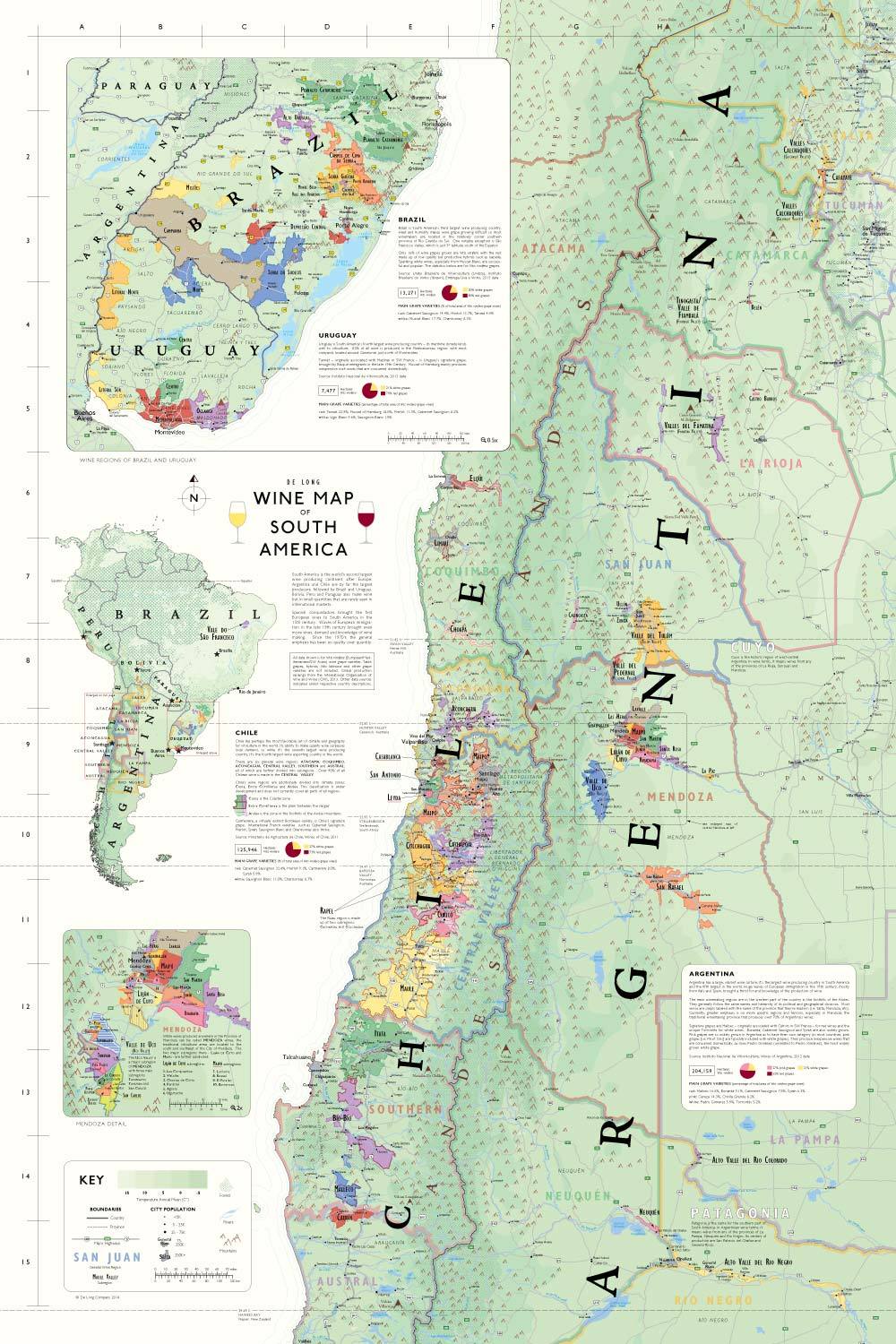 Wine maps of the world