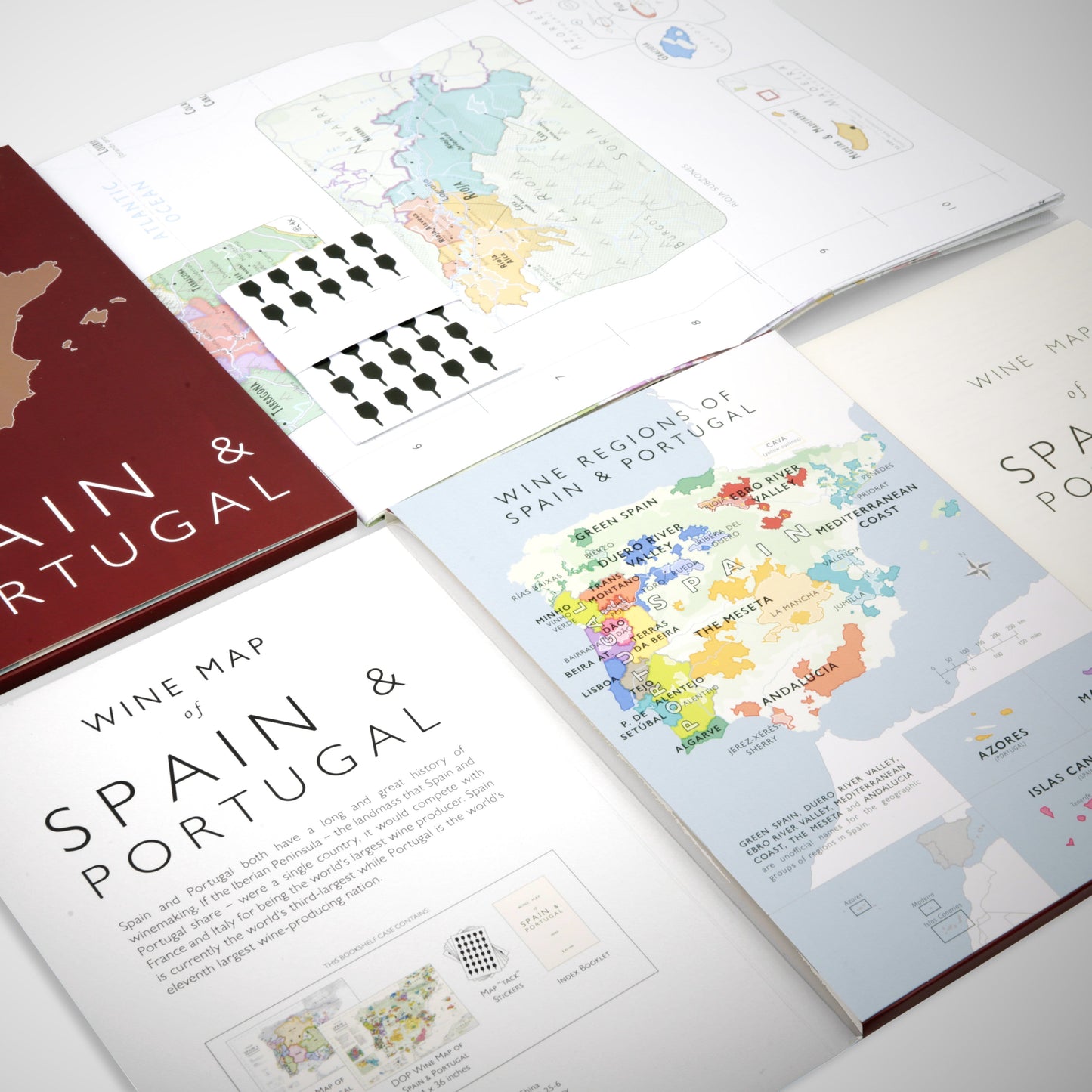 Carte des vins d'Espagne et du Portugal, format coffret