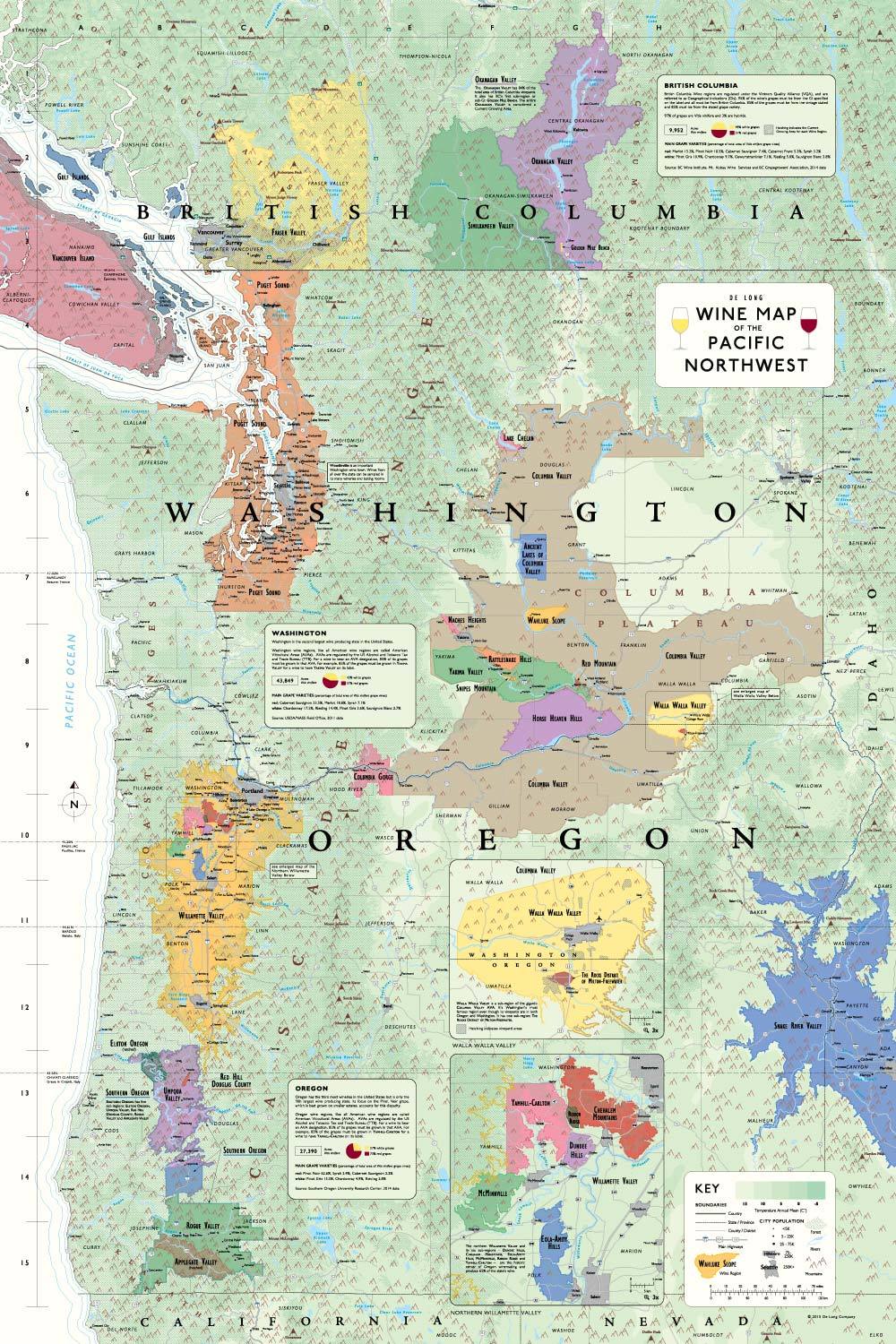 Wine maps of the world