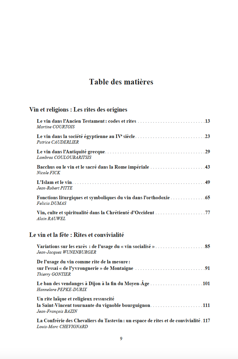 Rencontres du Clos-Vougeot – “Wine and Rites” (2007)