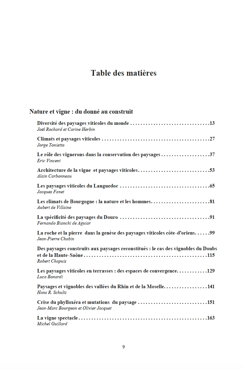 Rencontres du Clos-Vougeot – “Landscapes and wine heritage” (2009)