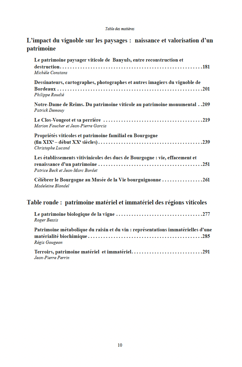 Rencontres du Clos-Vougeot – “Landscapes and wine heritage” (2009)