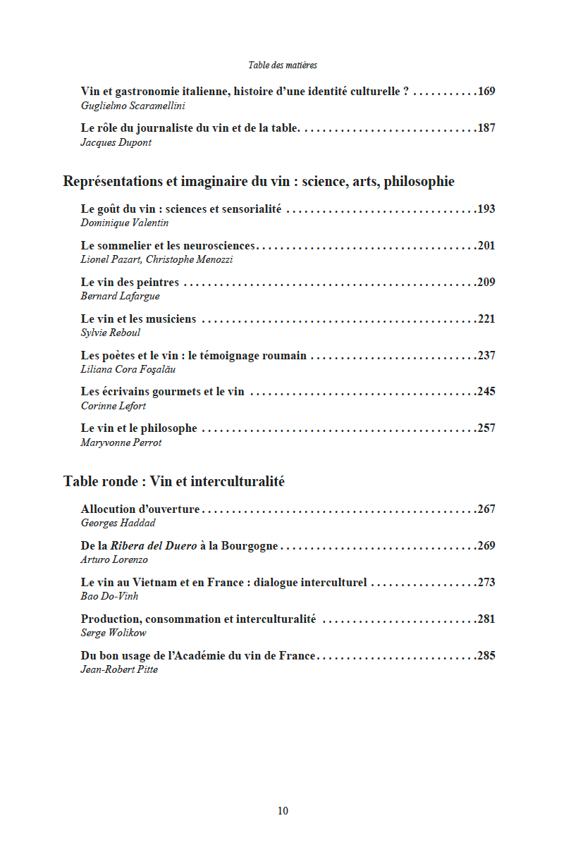 Rencontres du Clos-Vougeot – “Men and wine: wine, heritage and marker of cultural identity” (2010)