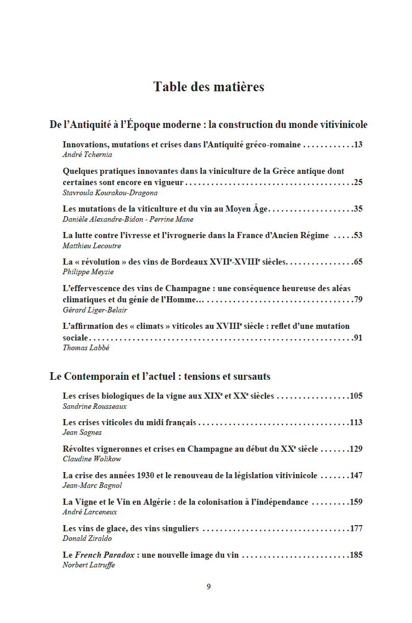 Rencontres du Clos-Vougeot – “Crises, mutations and innovations: the future of the wine world” (2012)