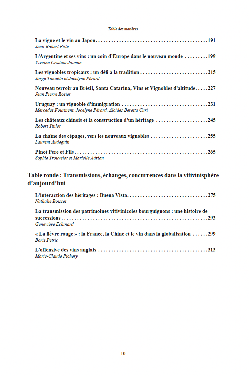 Rencontres du Clos-Vougeot – "Le vin en héritage: anciens vignobles, nouveaux vignobles" (2014)