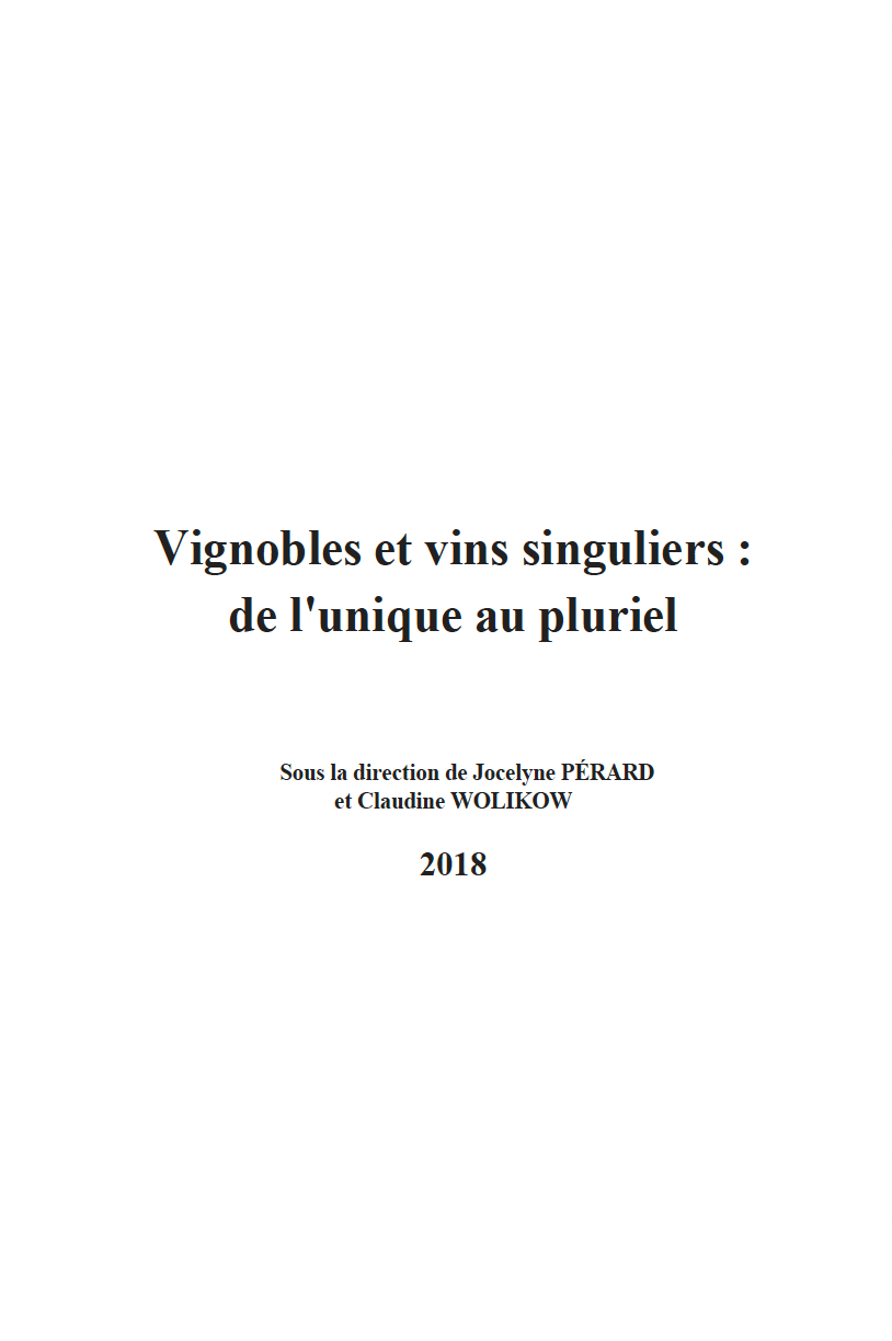Rencontres du Clos-Vougeot – “Singular vineyards and wines: from the unique to the plural” (2018)