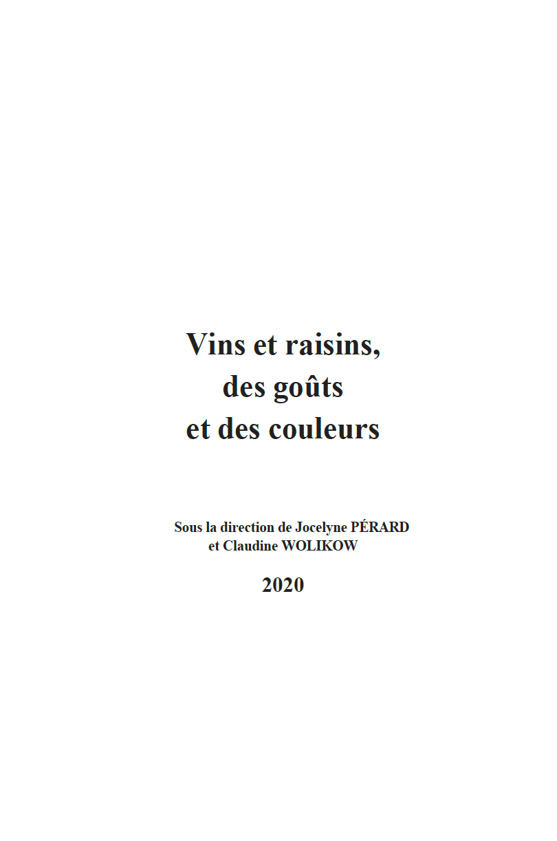 Rencontres du Clos-Vougeot – “Wines and grapes: tastes and colors” (2020)