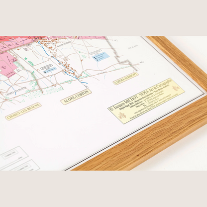 Cartes des climats de Bourgogne : Côte de Beaune et Côte de Nuits (lot de 2 cartes)