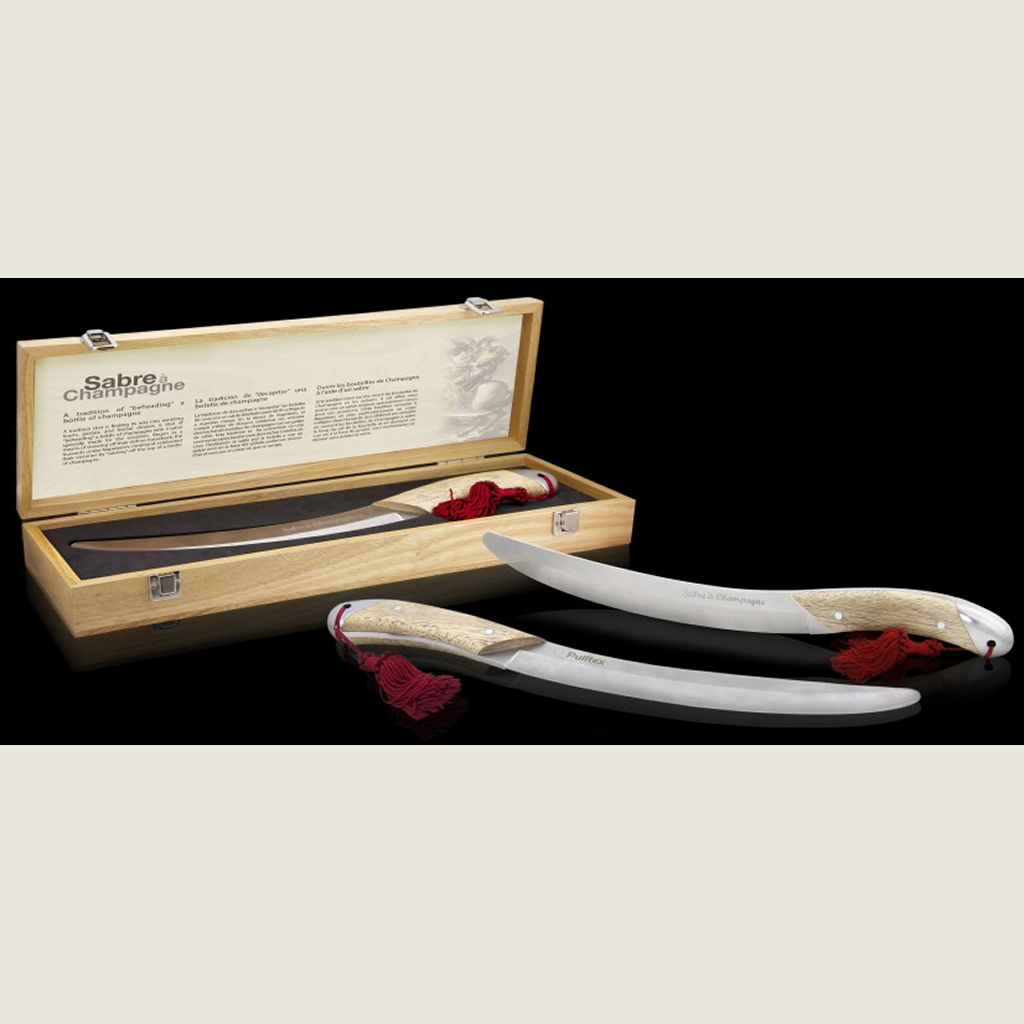 Pulltex - Sabre à Champagne et étuit en Chêne