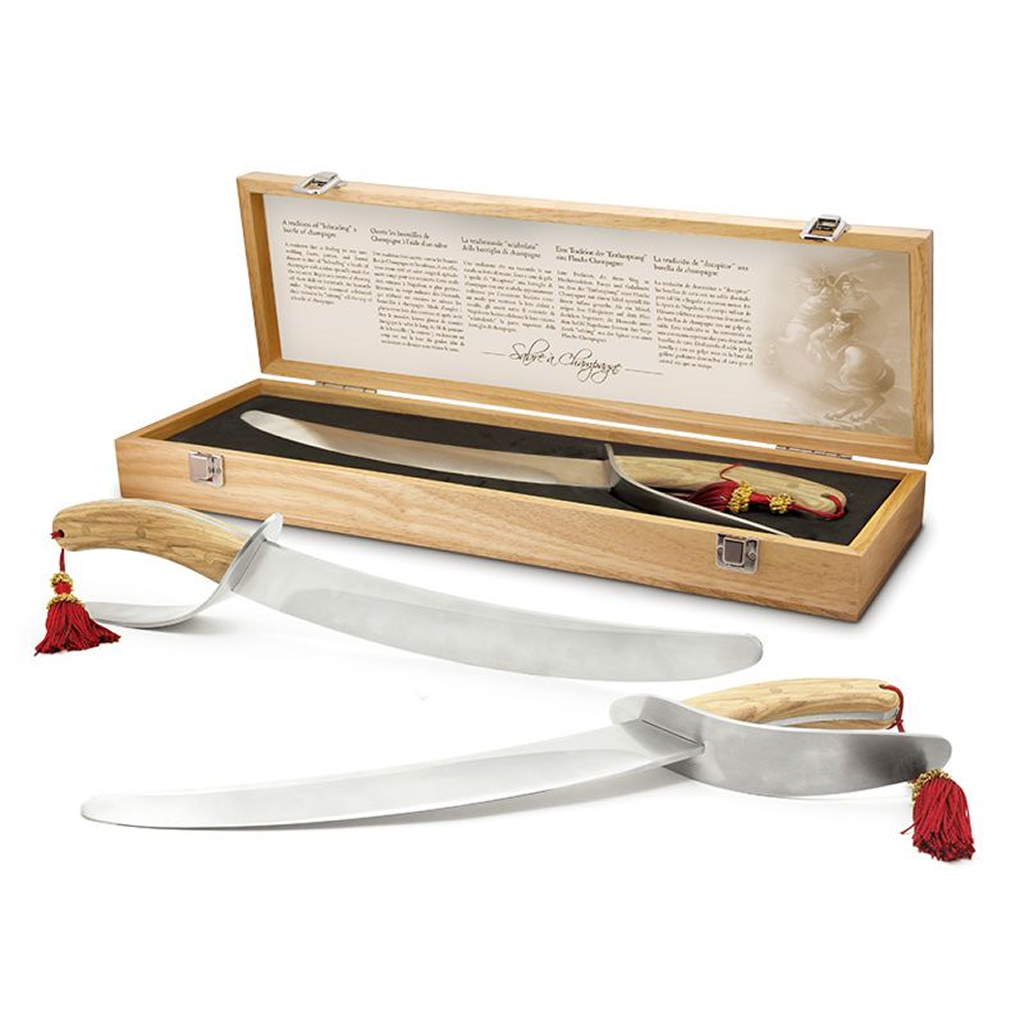 Pulltex - Sabre à Champagne avec manche en Olivier