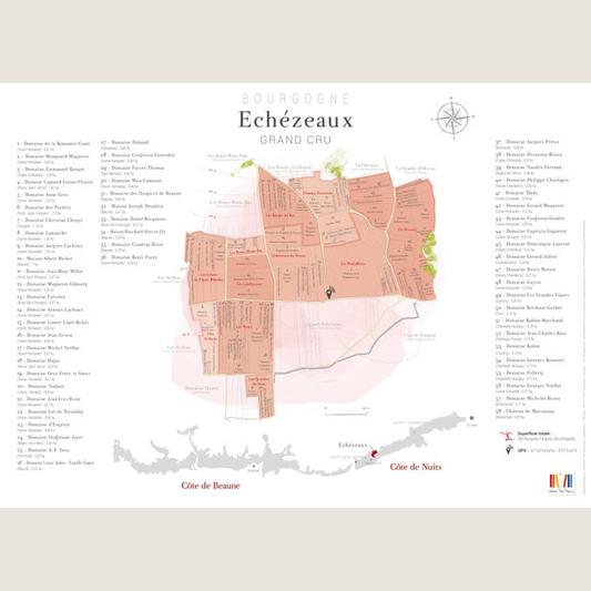 Carte parcellaire murale : Echézeaux