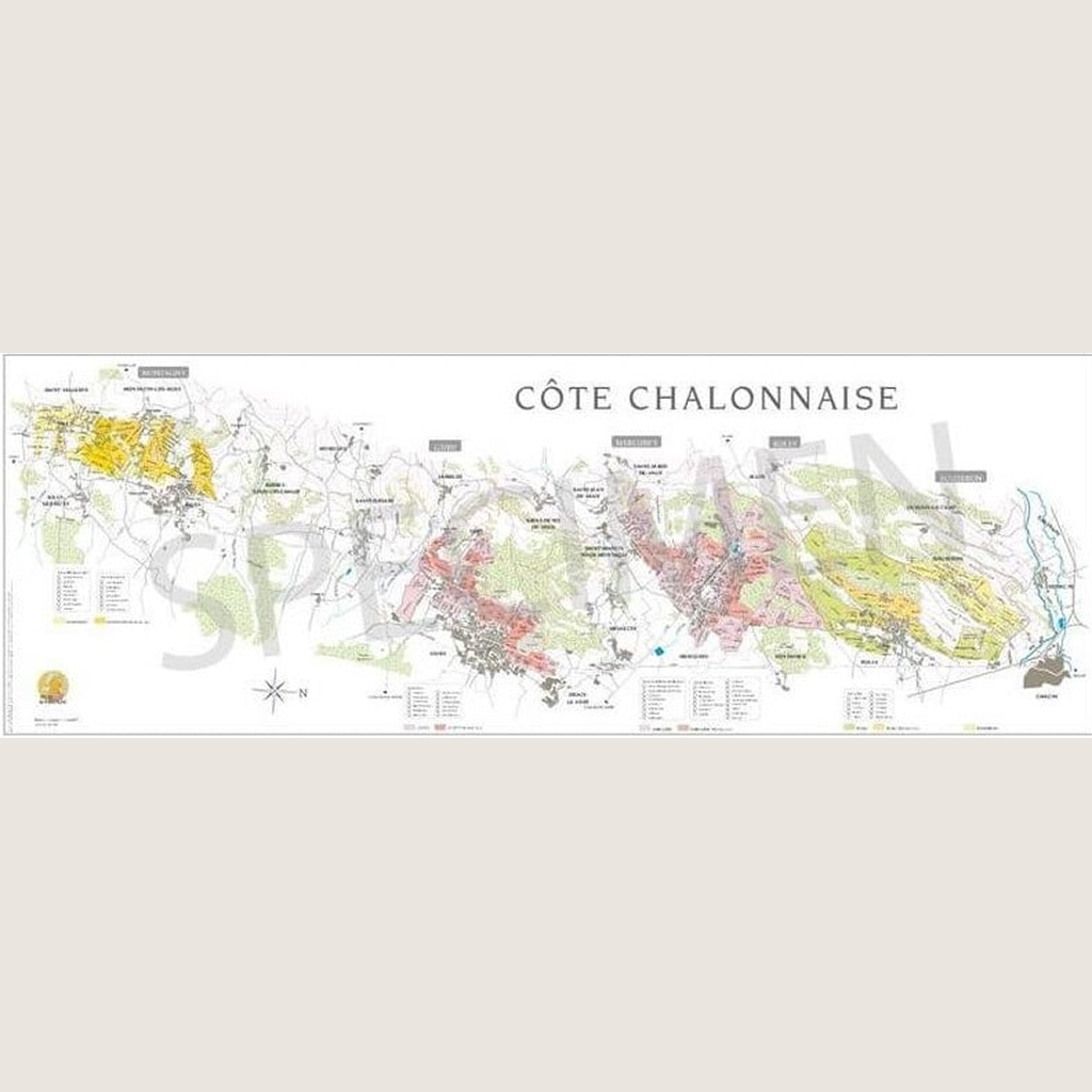Carte murale de la Côte Chalonnaise