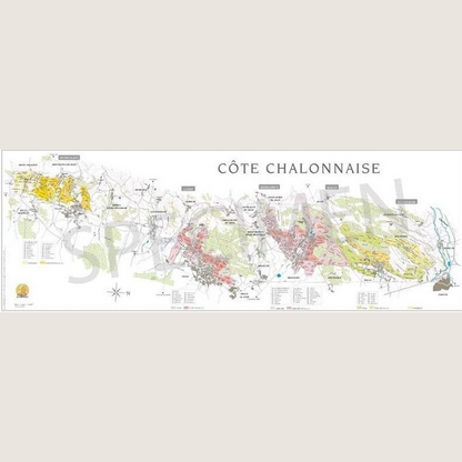 Carte murale de la Côte Chalonnaise