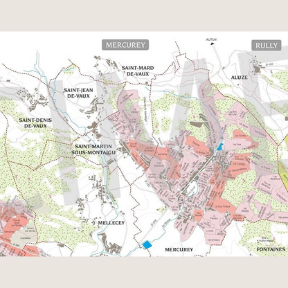 Carte murale de la Côte Chalonnaise