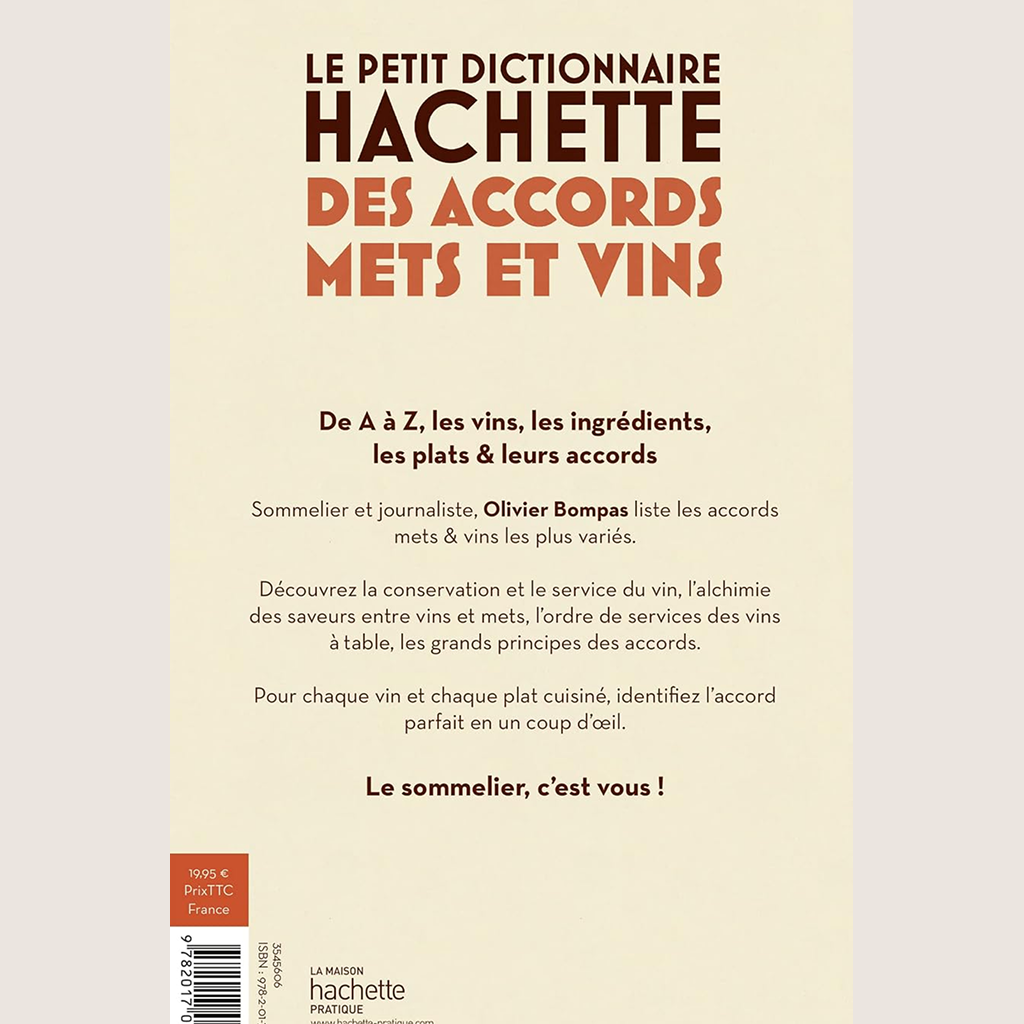 Le petit Dictionnaire Hachette des Accords Mets et Vins
