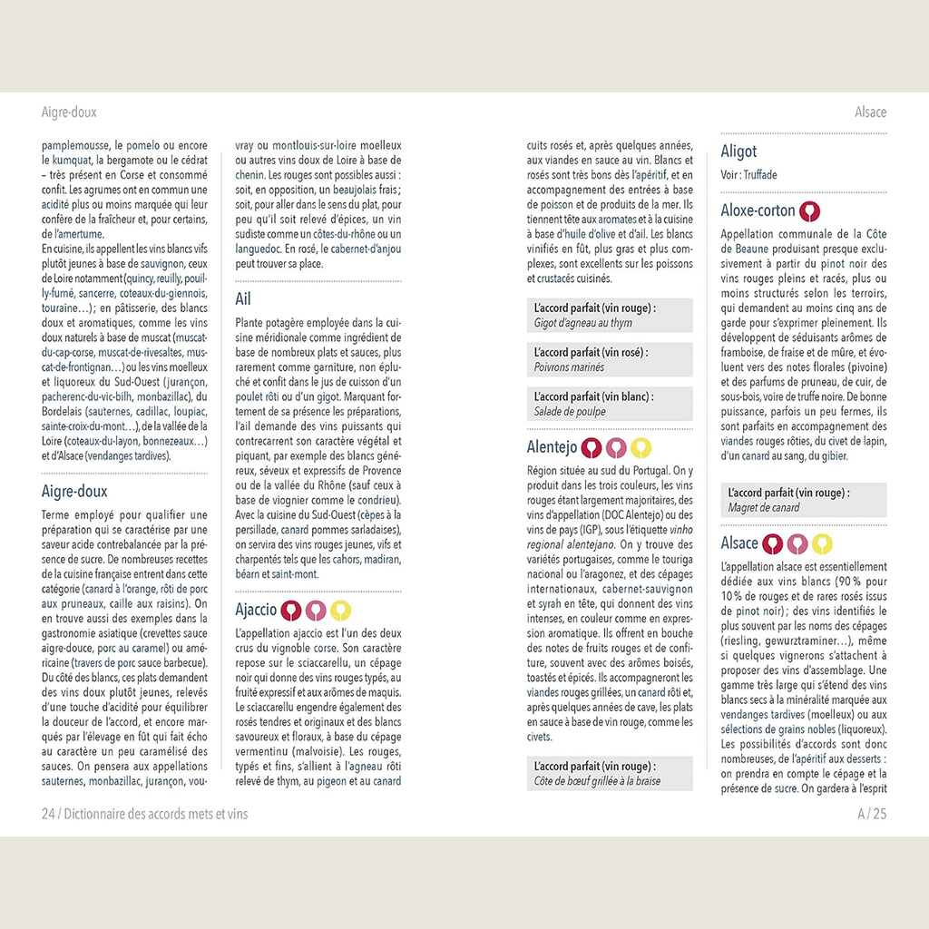 Le petit Dictionnaire Hachette des Accords Mets et Vins