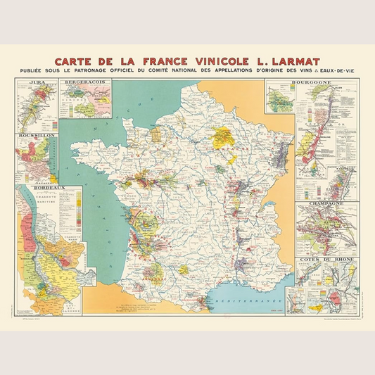 Carte de la France vinicole