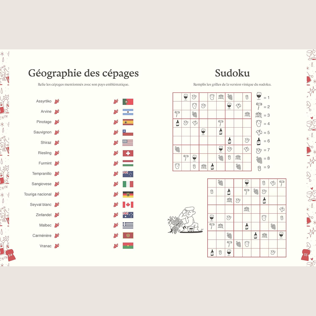 Le cahier de jeux du sommelier  - Nouvelle Édition!