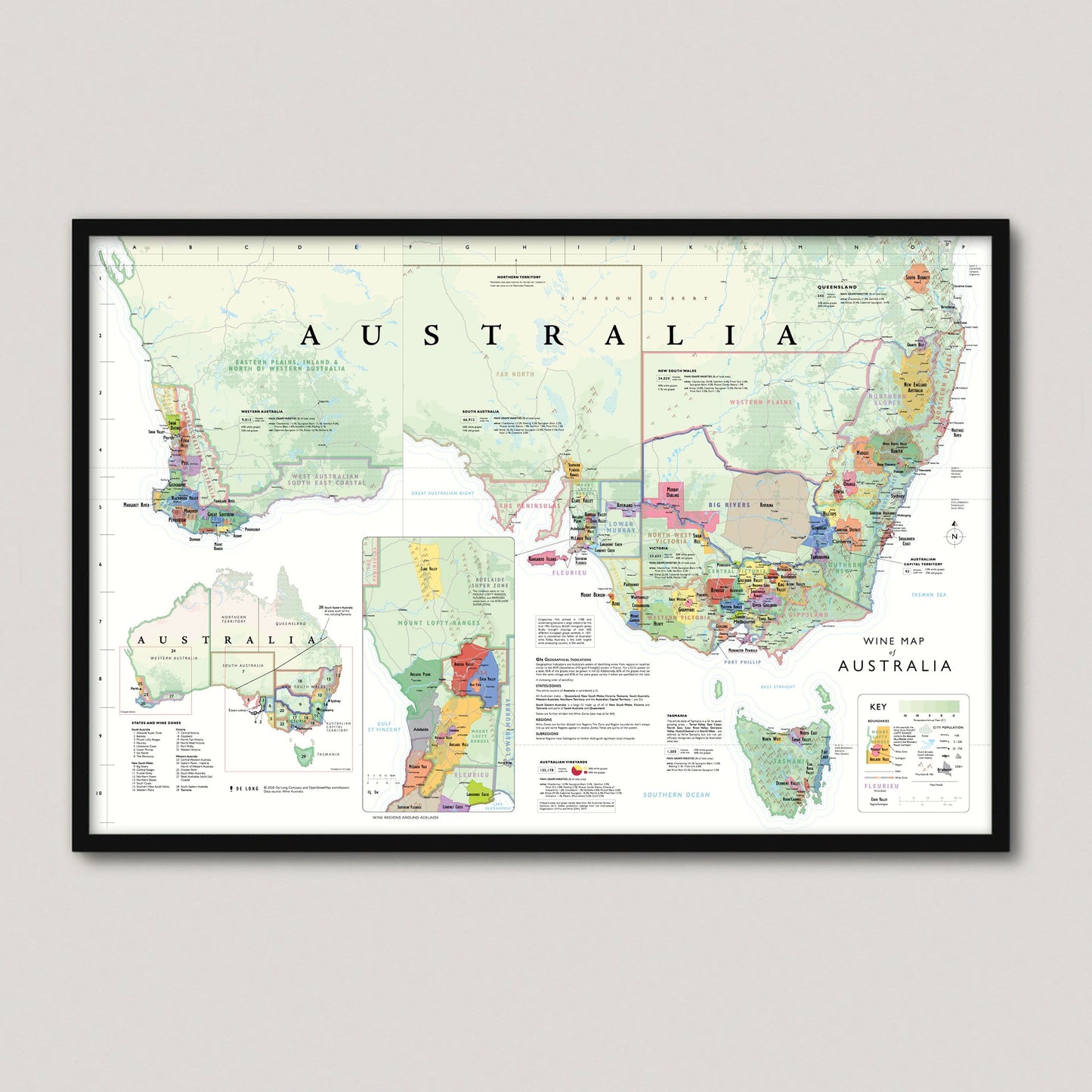 Carte des vins d'Australie