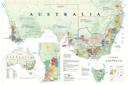 Carte des vins d'Australie