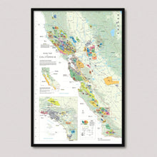 Load image into Gallery viewer, Wine map of California
