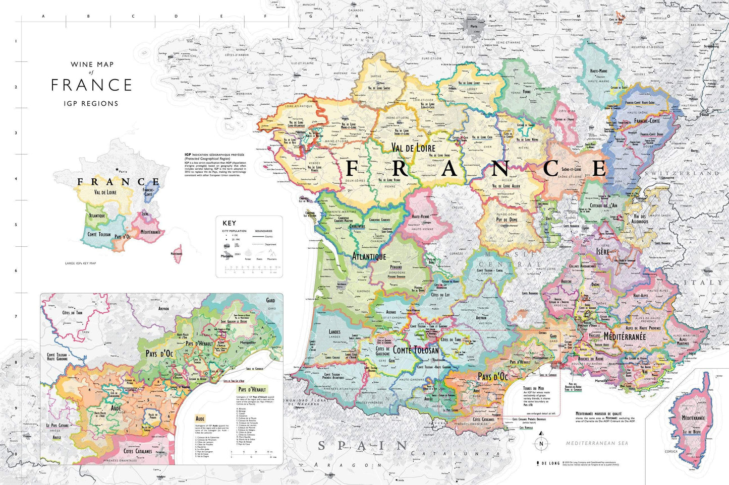 Carte des vins de France, format coffret