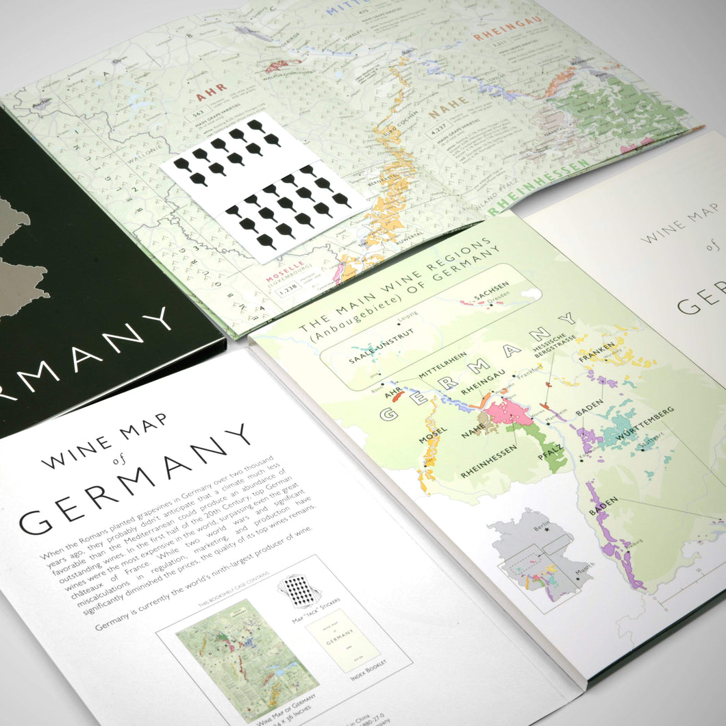 Wine map of Germany, bookshelf edition
