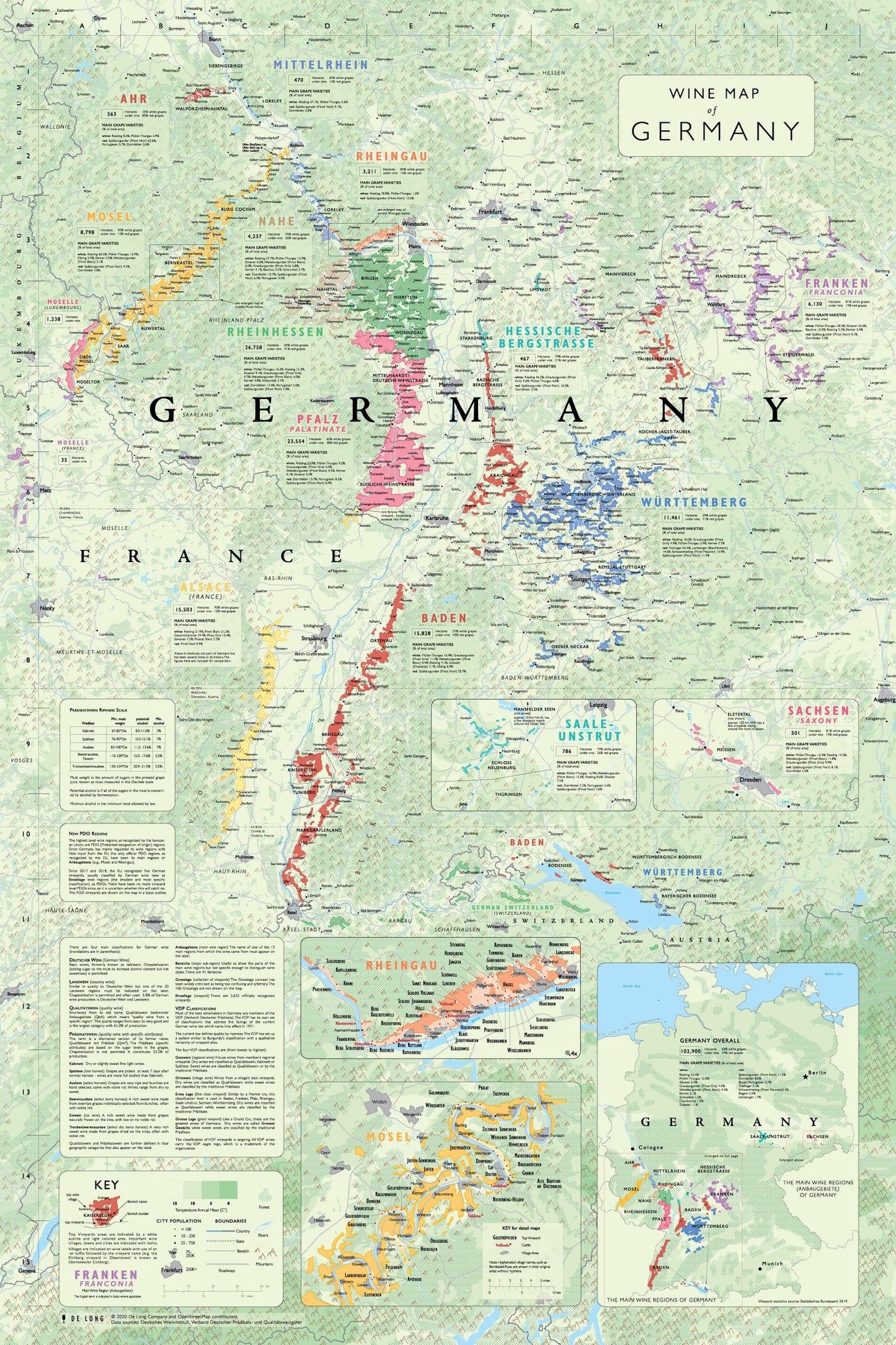 Carte des vins d'Allemagne