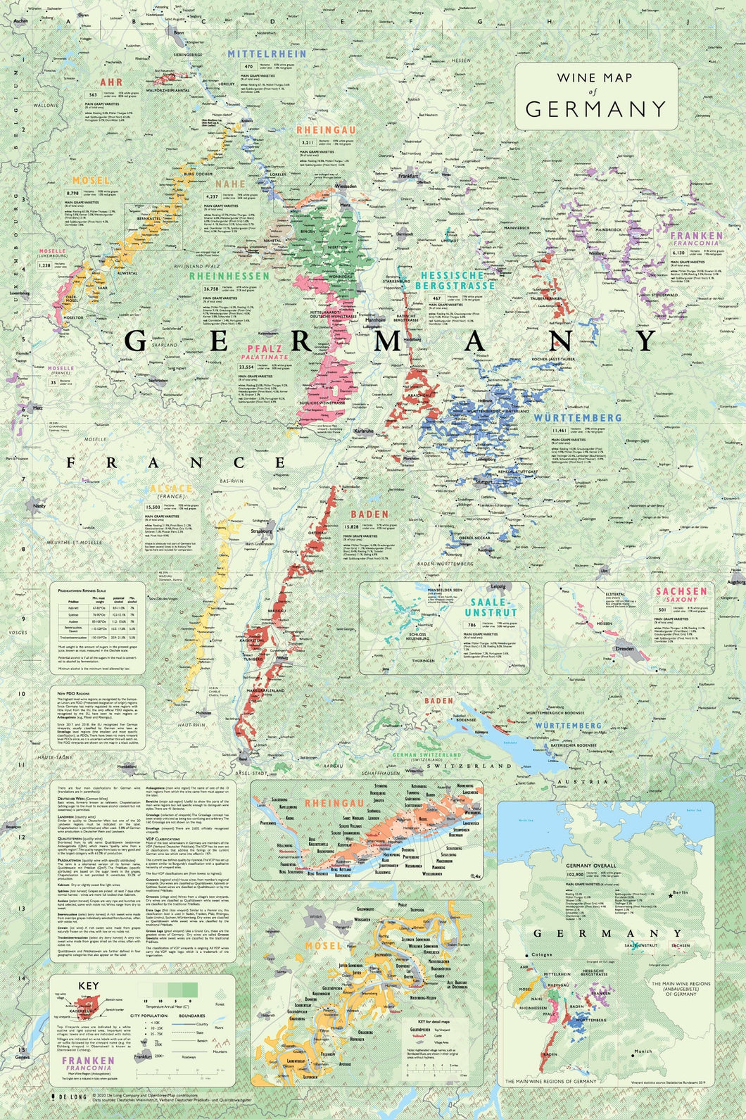 Carte des vins d'Allemagne