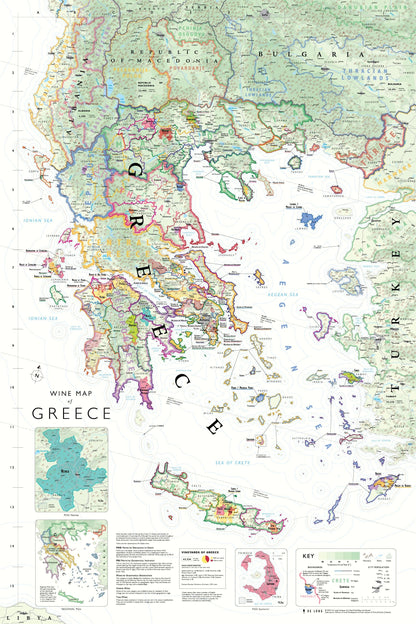 Carte des vins de Grèce