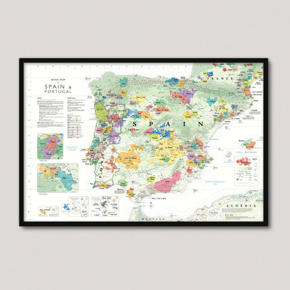 Carte des vins d'Espagne et du Portugal