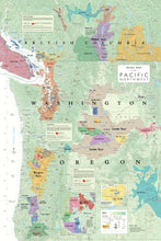 Load image into Gallery viewer, Wine map of the Pacific Northwest 
