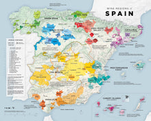 Charger l&#39;image dans la galerie, Carte des régions viticoles d&#39;Espagne
