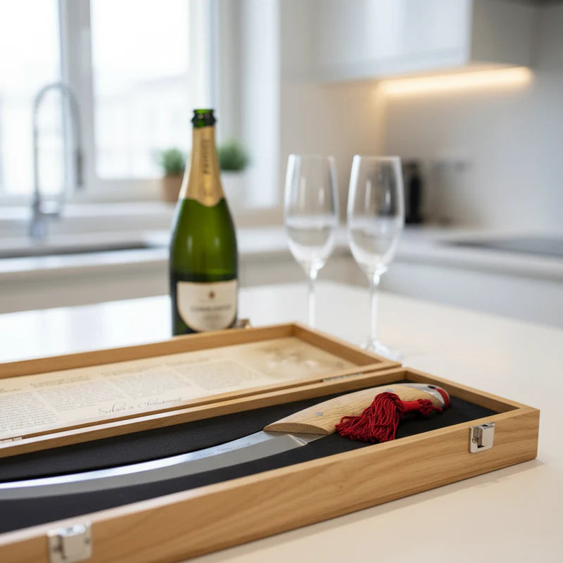 Pulltex - Sabre à Champagne et étuit en Chêne